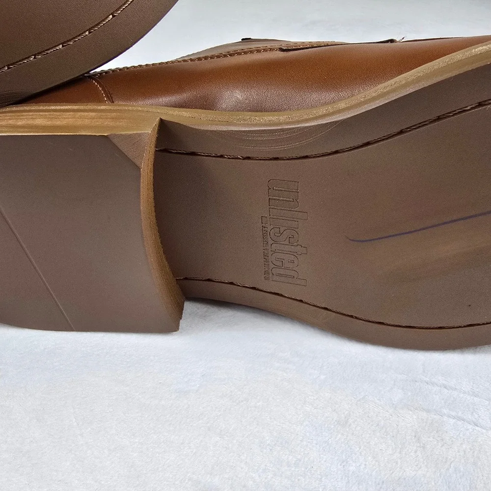 Unlisted Kenneth Cole‎ Kinley Lace Up Brown Mens Dress Shoes Size 9.5 Apron Toe